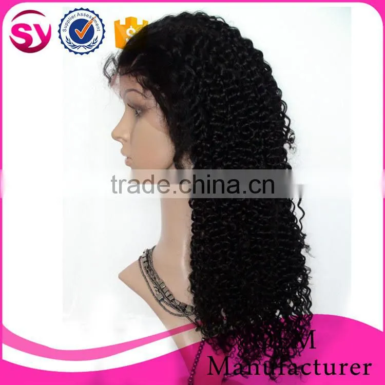 Dyeable 8-24 inches Indian Human Hair Full Lace Wigs for Black Women