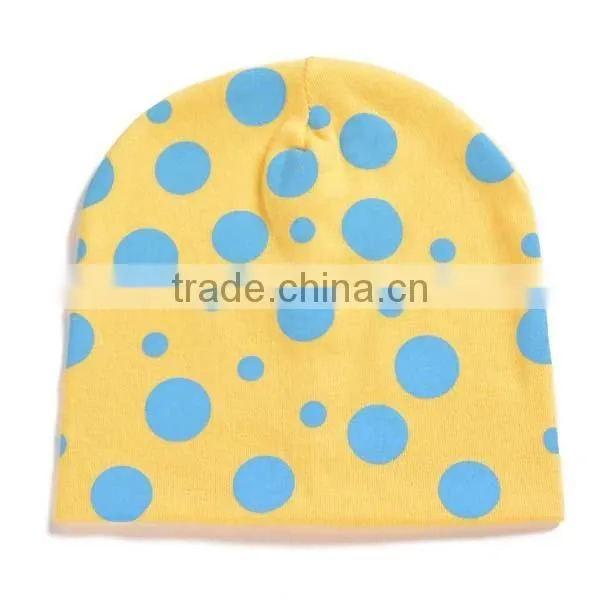 spring&summer korea style 100%cotton cute boys&girls dots pattern baby dress hats