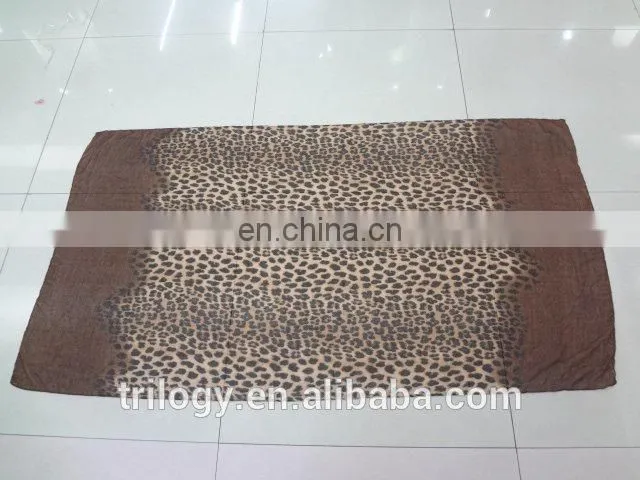New Style Hot Sexy Latest Chiffon Scarf Designs Leopard Fashion Scarf Shawl