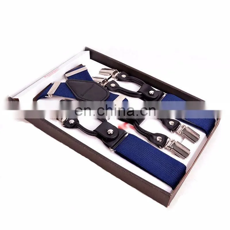 Professional Production Unisex Elastic 3.5cm 6 Clips-On Y-Shape Braces Suspenders