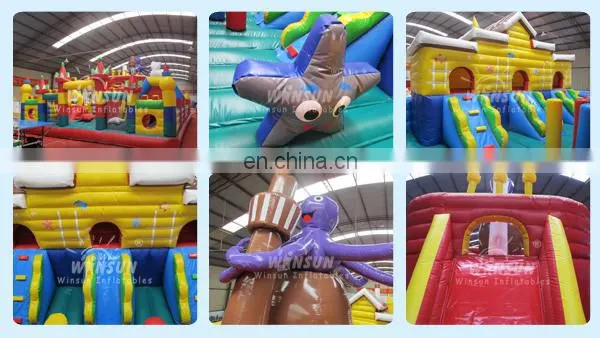 Inflatable air bouncer games ocean theme trampoline park