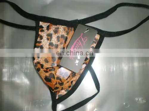 Free Shipping wholesale 24pc/lot , Factory Lowest Price men's hot sexy leapord g-string underwear