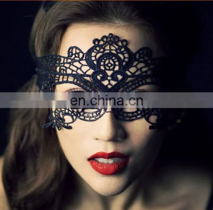 New Masquerade Halloween Exquisite Lace Half Face Mask For Lady Black White Option Fashion Sexy