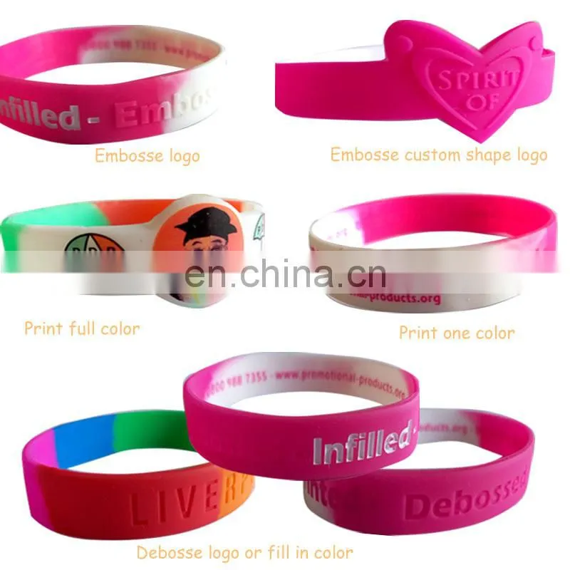 pure color thin silicone wristband/green rubber bracelet grow in dark