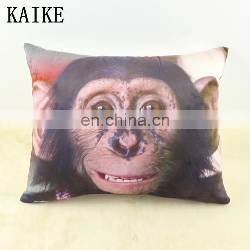 Custon fashion soft printing plush dog cushion headboard bed