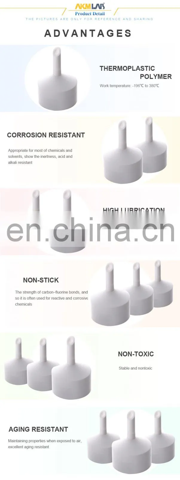 AKMLAB Laboratory PTFE Buchner Funnel
