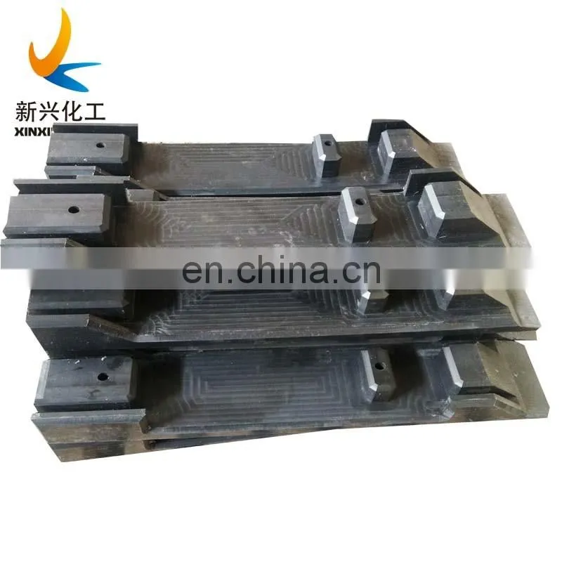 Black Non-Toxic and smell UV resistance excavator UHMW Track pad