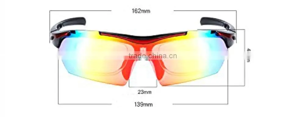Sports Sunglasses Polarized Anti-UV Cycling Glasses With 5 Interchangeable Lenses