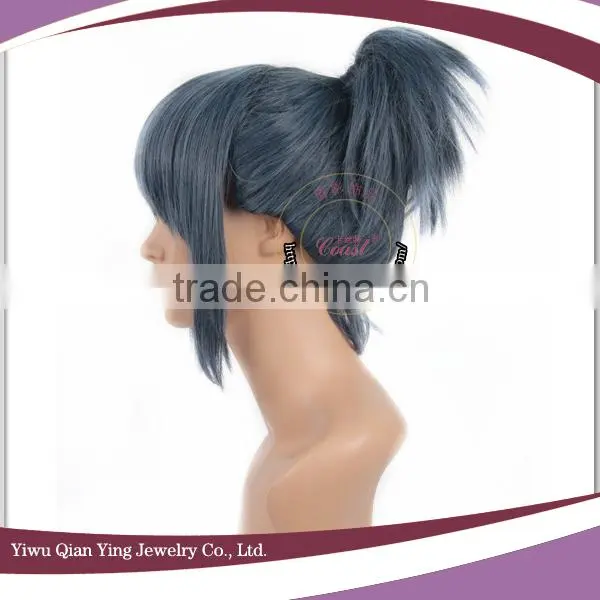 blue Cosplay nuber six Short Nezumi wig Ponytail