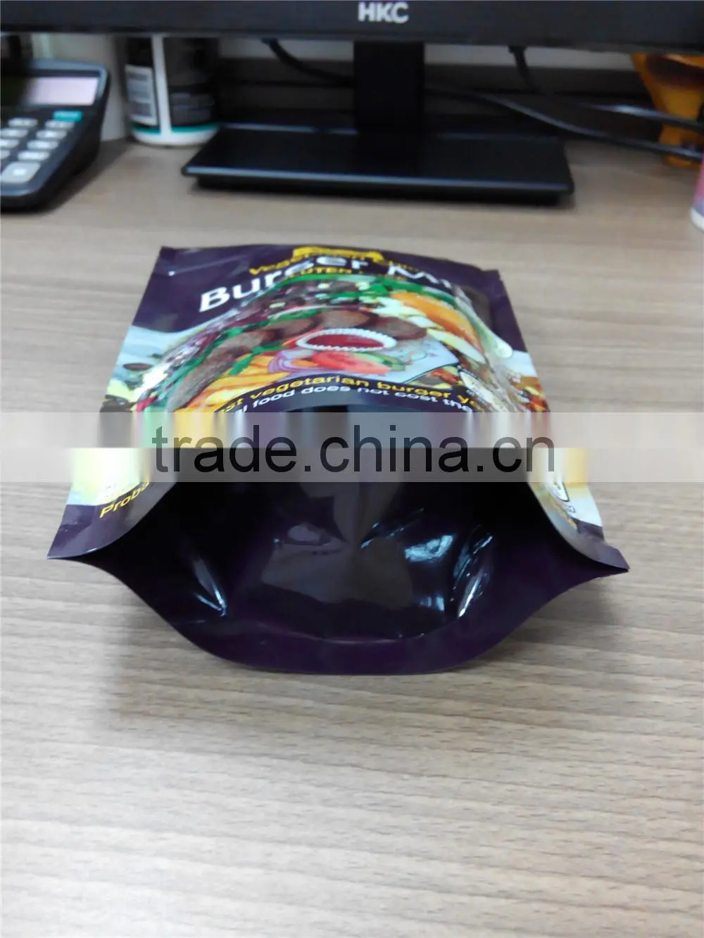 Aluminum Foil Customer Printing Laminated Plastic stand up pouch with zip lock for dried vegetable