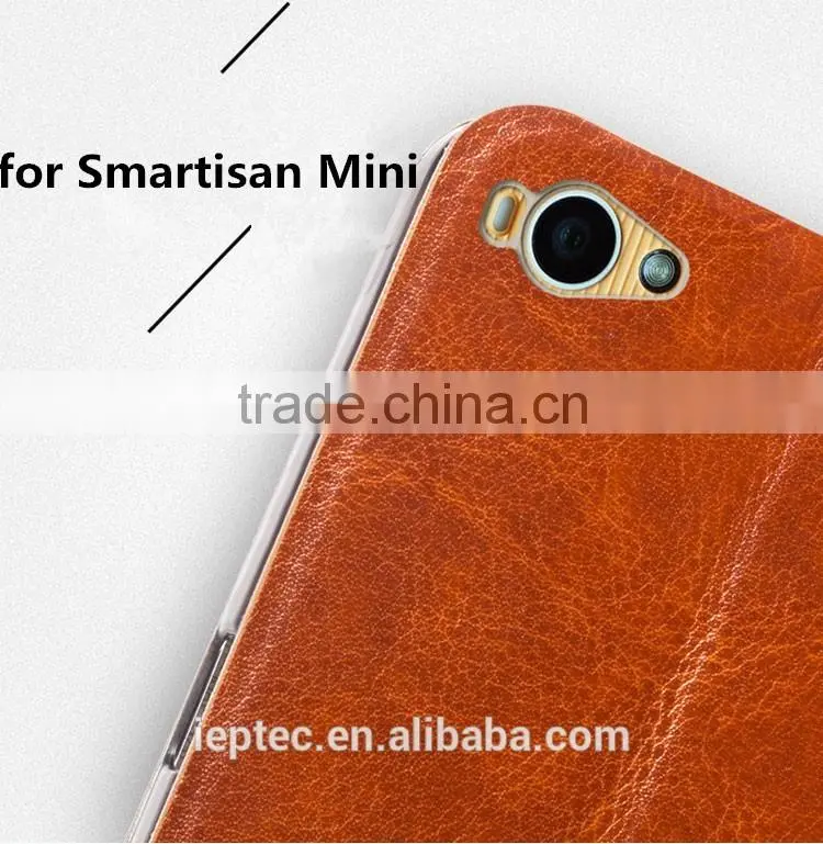 MOFi Case Funda Celular Housing for Smartisan Yq60, Mobile Handset Coque Flip Leather Back Cover for Smartisan Mini Yq60 YQ603