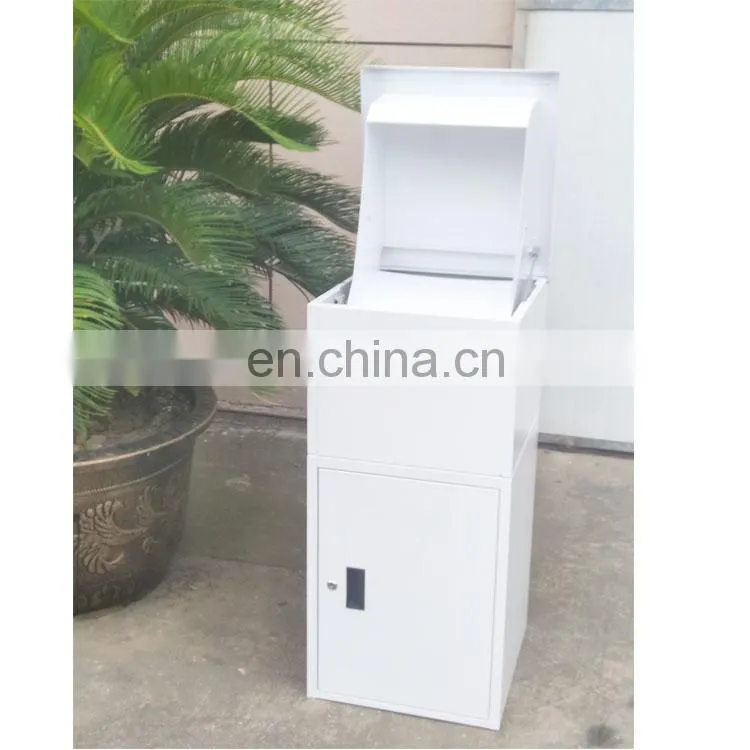 Black Outdoor Smart Parcel Delivery Box Outdoor Parcel Mail Box Parcel Drop Box