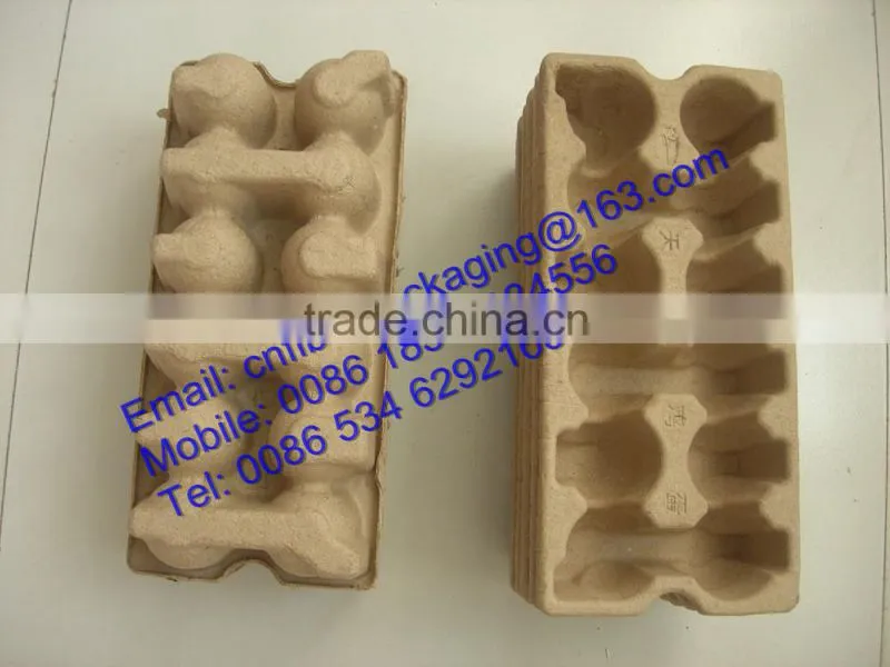 OEM Orders Eco-friendly molded paper pulp beverage tray