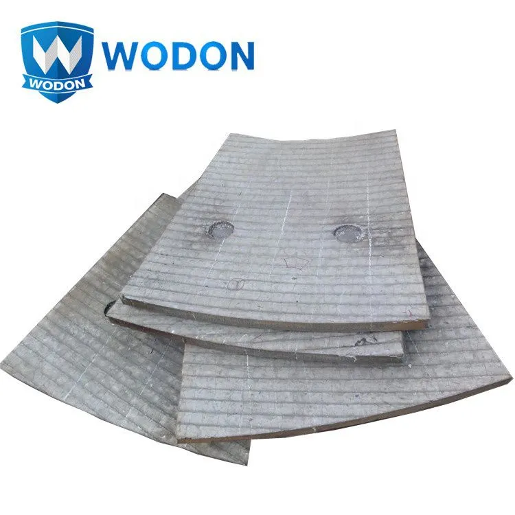 bimetal overlay wear plate for crusher main frame liners