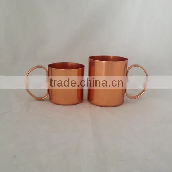 14oz Copper-coated Aluminun, Russian Moscow mule mug, Anodized cups