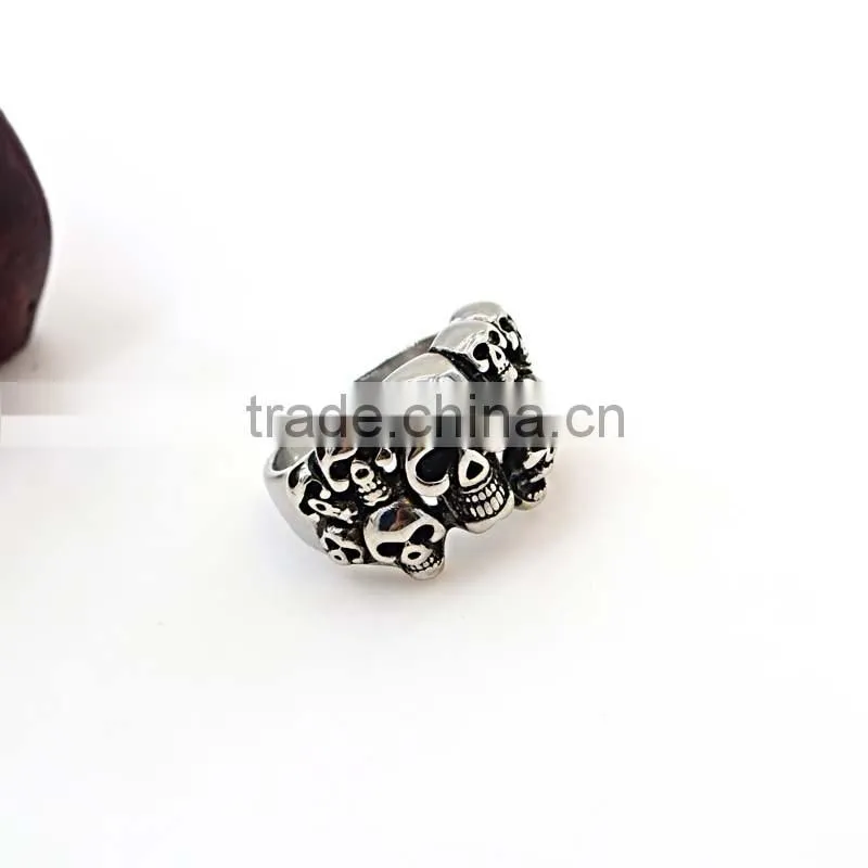 gift items black stone ring designs for men skull rings for men