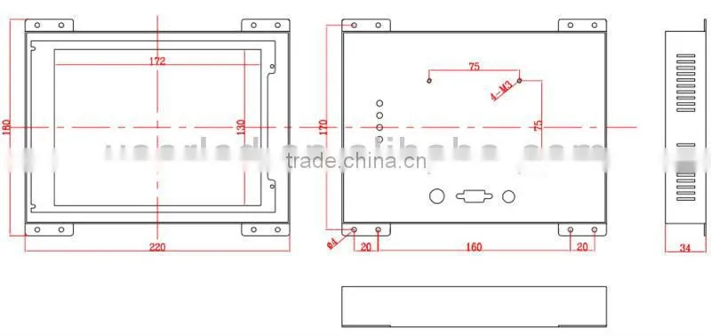 8.4 inch open frame lcd monitor