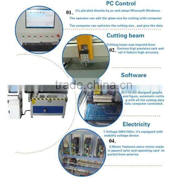 High Precision automatic glass cutting machine China