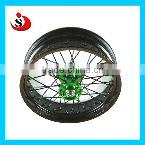 Motorcycle Wide Wheels & Supermoto Steel /Aluminum Alloy Wheel / Rim With CNC Hubs