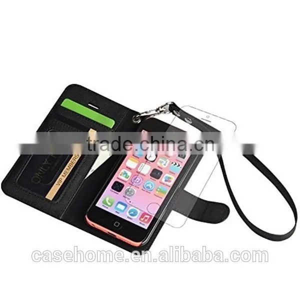 Leather Flip Cover Wallet Case for iphone6/6s with Kickstand and Strap