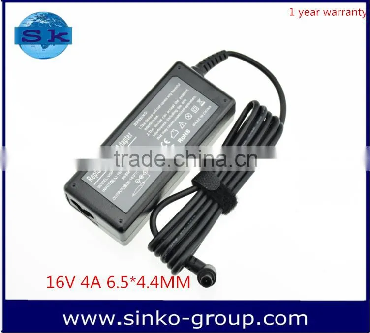 notebook computer spare parts Power supply High copy 16V 4A 6.5*4.4MM For Sony