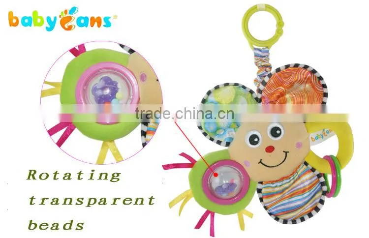 Babyfans popular cute design baby crib hanging toy baby rattle toy hot selling baby plush toy