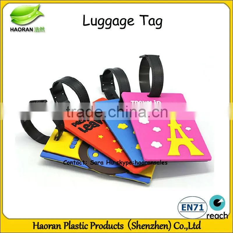 Soft pvc travel luggage tag