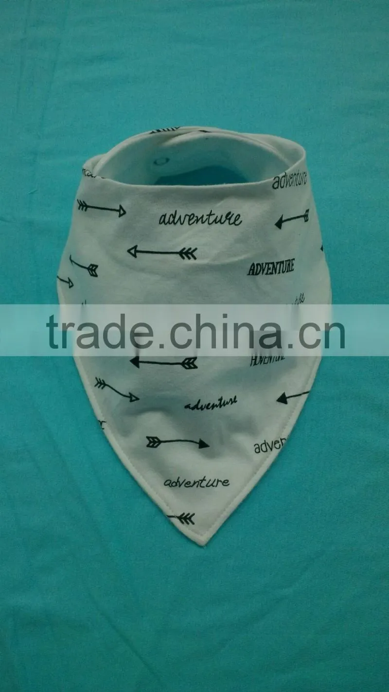 Whole sale Triangle Baby Bandana Bib with 100% organic cotton