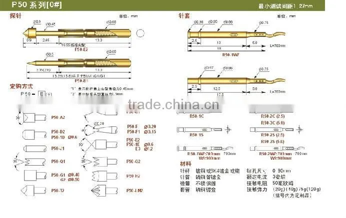 pcb ultrasonic wire testing probe pins
