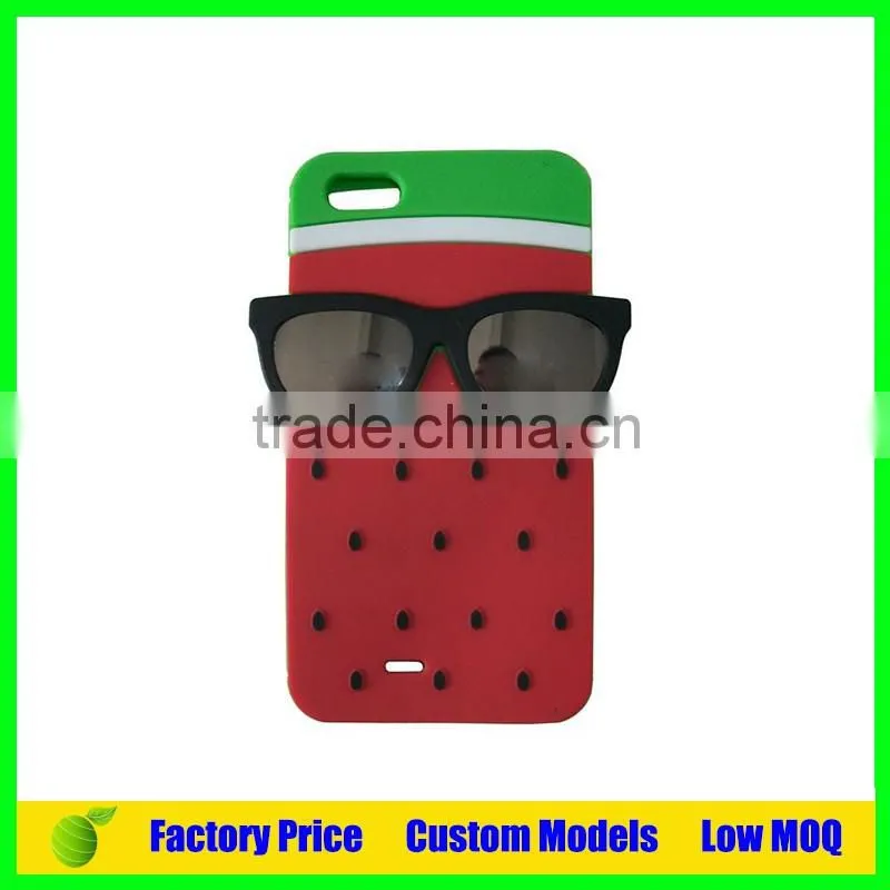 Watermelon with glasses Silicone 3d phone case mobile cover for Iphone SE cell phone case back cover