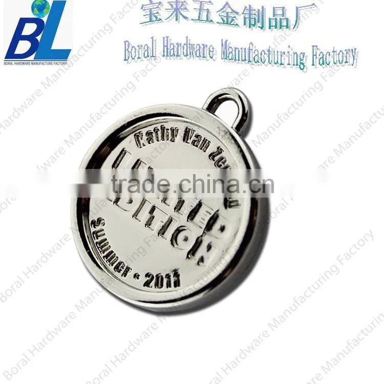 Novelty recessed metal accessories for bags