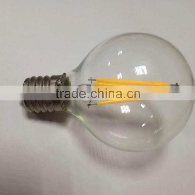 ETL CE E17 LED FILAMENT BULB LED GLOBE ROUND LIGHT G50 4W 2W FOR USA