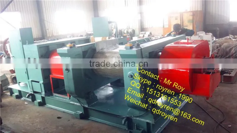 ALIBABA GOLDEN SUPPLIER Waste Tire Recycling Rubber Cracker Machine ce certification double-roller tire rubber crusher