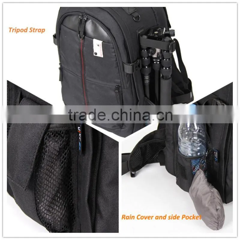Factory Nylon Material DSLR Camera Backpack Professional soft Bag