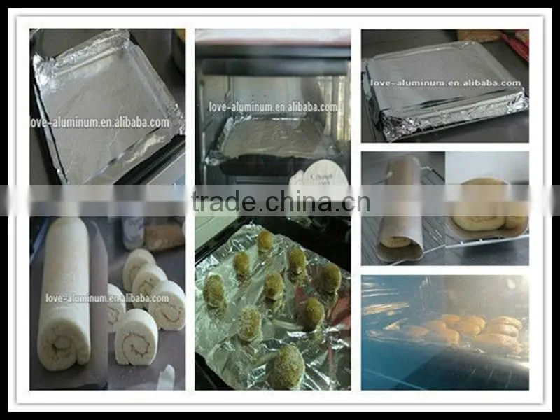 Color Box Packed 8011 Food Packing Aluminium Foil Roll For Household