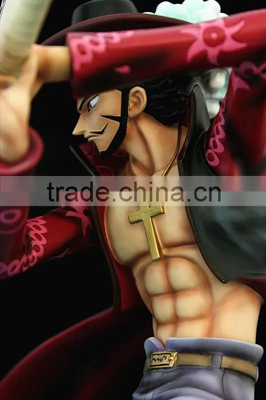 Custom Japanese Anime ONE PIECE Mihawk Resin Nude Action Figure With LED Lights