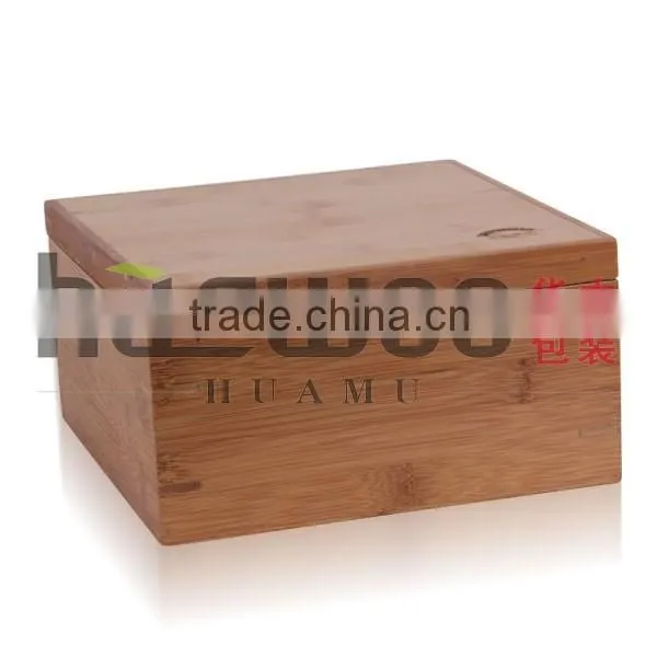 Square nature craft bamboo box