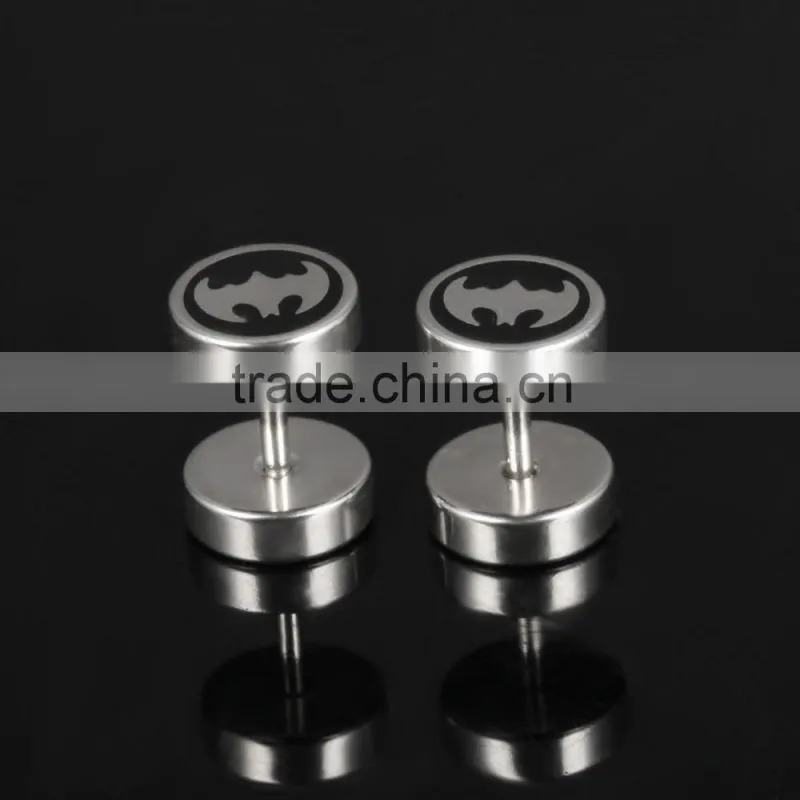2016 China high end men fashion jewelry 316L stainless steel personalized logo photo earring
