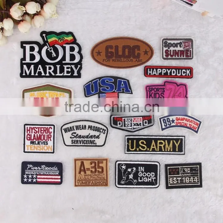 Cunstom Design Embroidery Jeans Patches,Stick on Embroidered Patches
