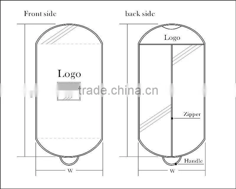 Eco-Friendly Waterproof foldable garment bag/Garment Bag/Suit Covers