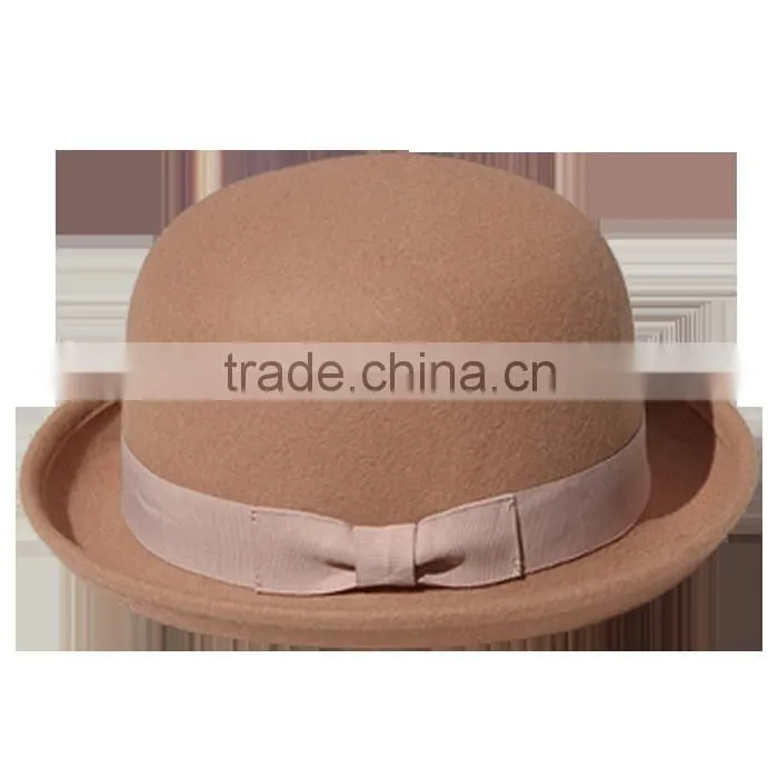 Stylish 100% wool felt dome hats for lady