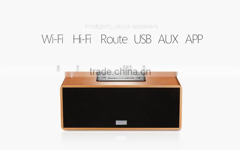 wireless DlAN WiFi Android ISO Airplay wooden speaker portable