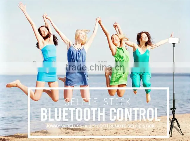 2015 wireless intelligent selfie stick with bluetooth remote shutter