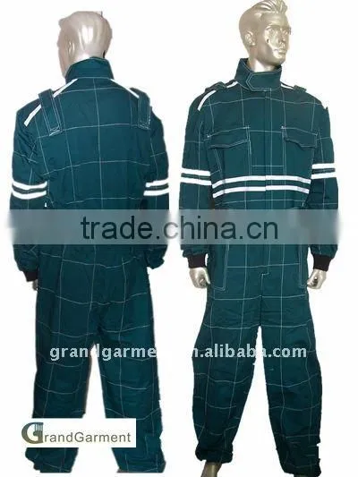 Safety Coveralls with Refective tapes Workwear Overalls with Contrast Color thread
