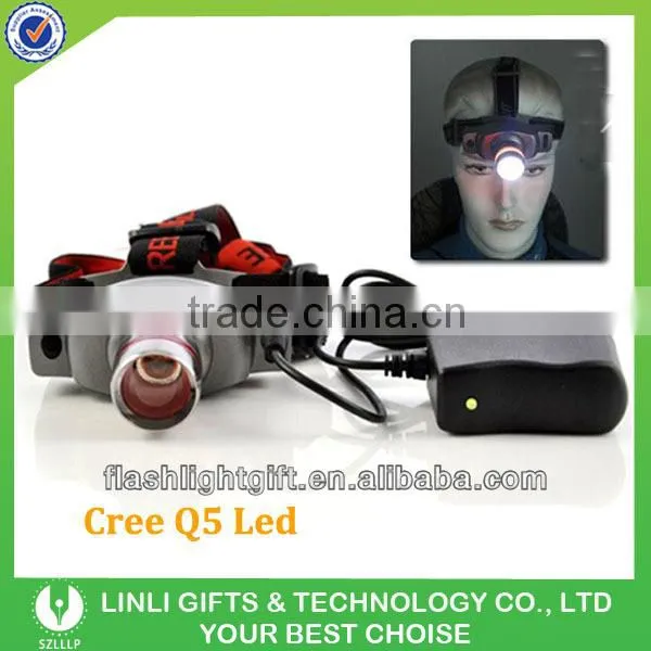 Cree Q5 Led Zoomable Head Light Flashlight