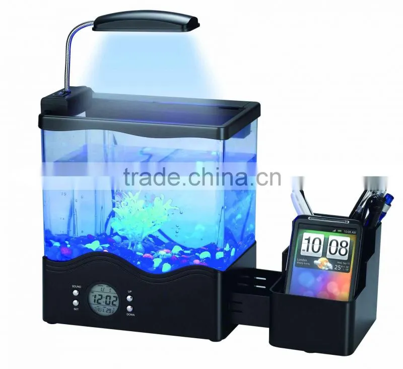 Mini Fashionable USB Desktop Aquarium with Pen Holder