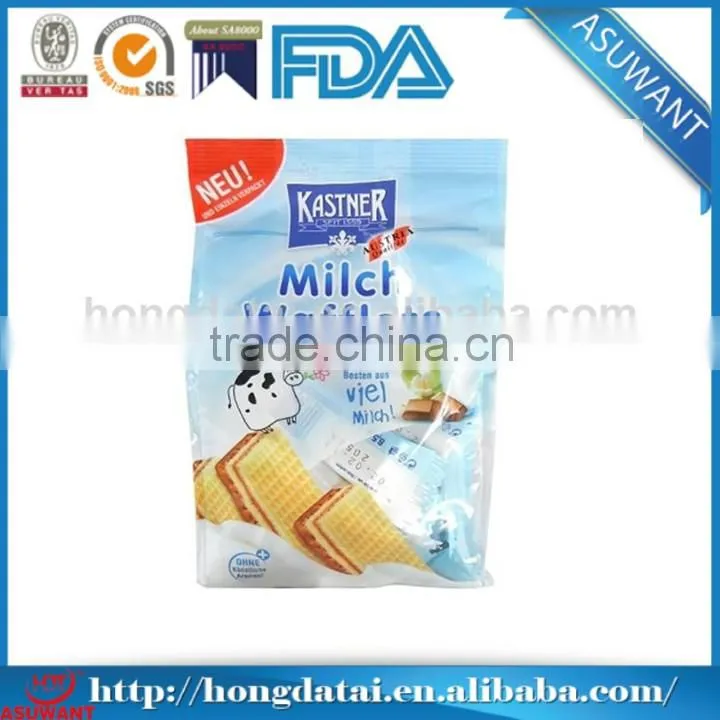 Eco-friendly cookie biodegradable foil wrapped food packing bag