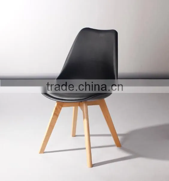 colorful K/D cheaper price WHOLESALE plastic hotel restaurant banquet tulip chair with soft cushion 1028-1