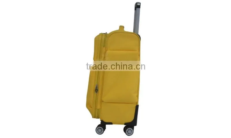 Promotional high quality hot selling nylon fabric trolley luggage