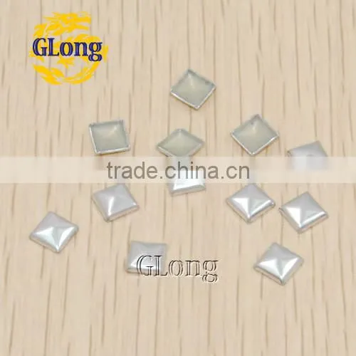 6mm Hot Fix Pyramid Aluminum DIY For clothing bag shoe Accessories Free Shipping #GT101-6Z(001)
